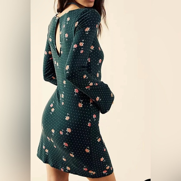FREE PEOPLE | Celia Floral Mini Dress Sz M - Picture 2 of 6